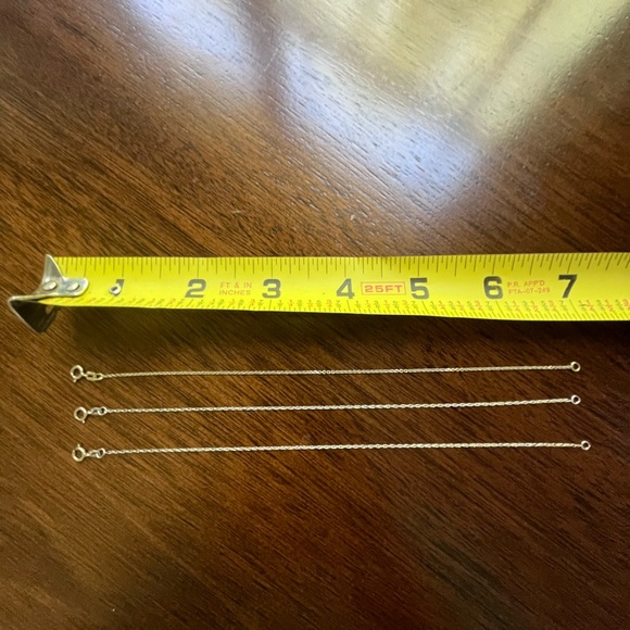 Solid 14k white gold chain bracelets - Picture 2 of 5